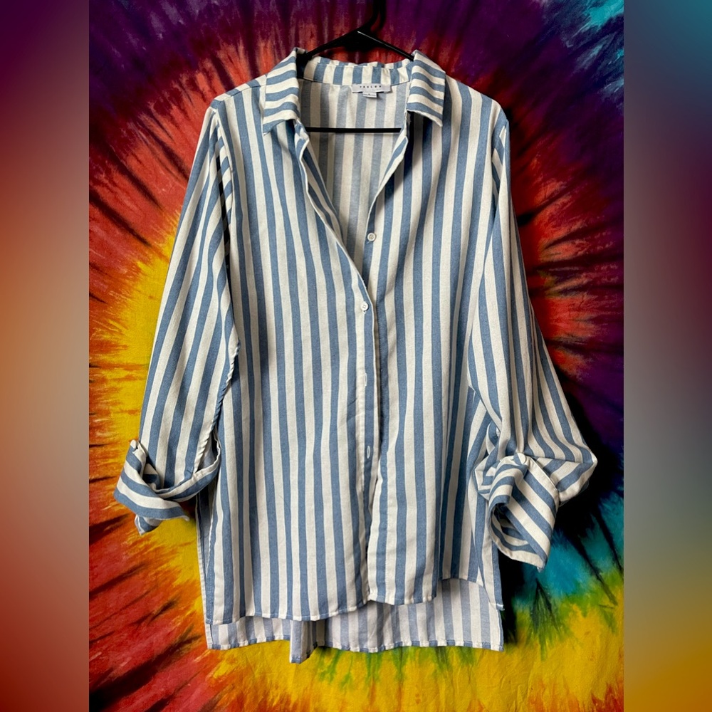 Favlux Striped Open Elbow Top Large